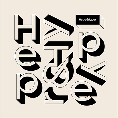 Cover typography layout of Hype&hyper magazine